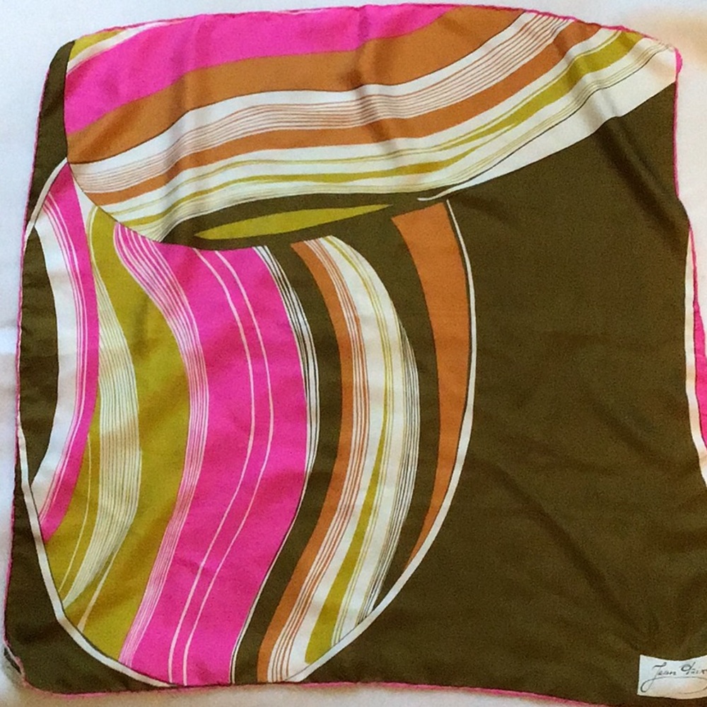 Jean Daix Sally Gee Mid Century Modern Silk Scarf